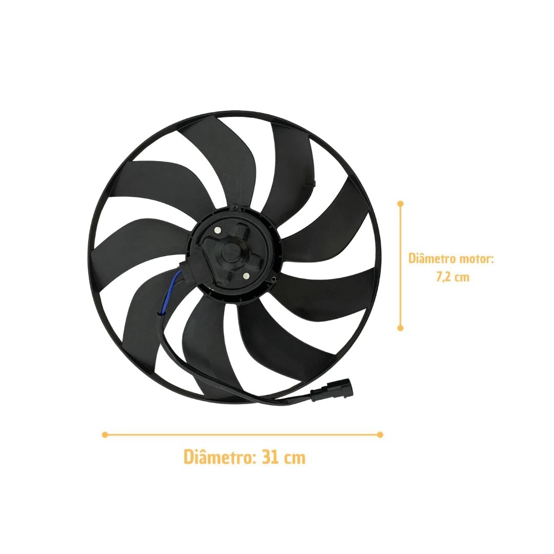 Ventoinha Radiador Renault Kwid 1.0 2017 até 2022 Com Ar