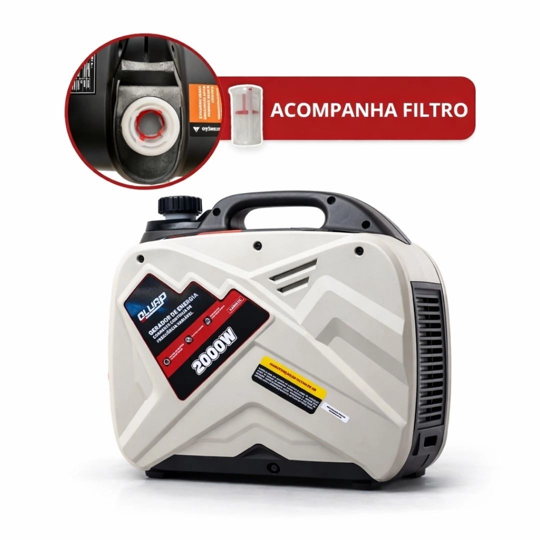 Gerador De Energia 24v Automotivo Inteligente Para Caminhão Motorhome 2000W 7 Litros