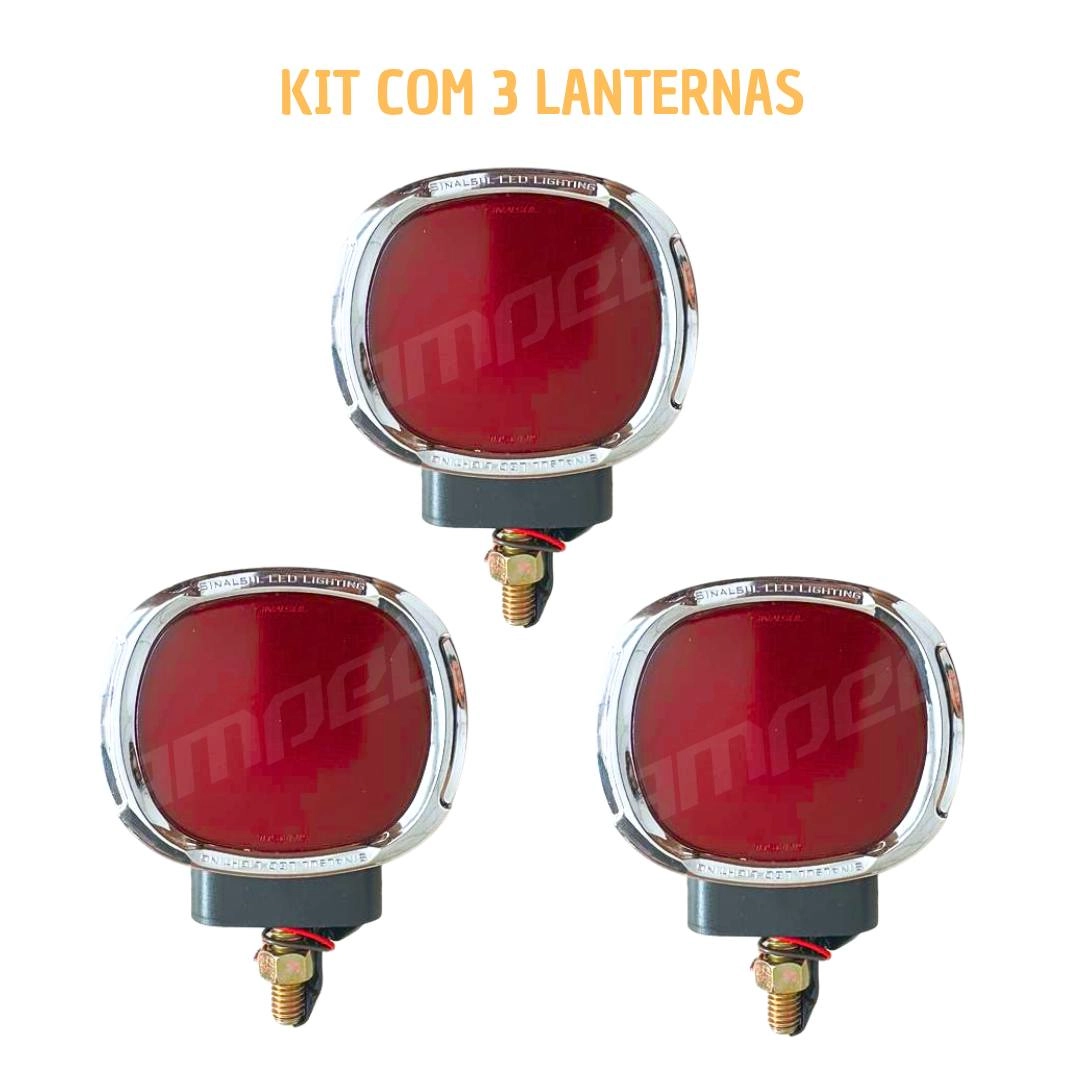 Kit 3 Lanternas Três Marias Foguinho Led Bivolt Vermelha Kit 3 Lanternas Três Marias Foguinho Led Bivolt Vermelha