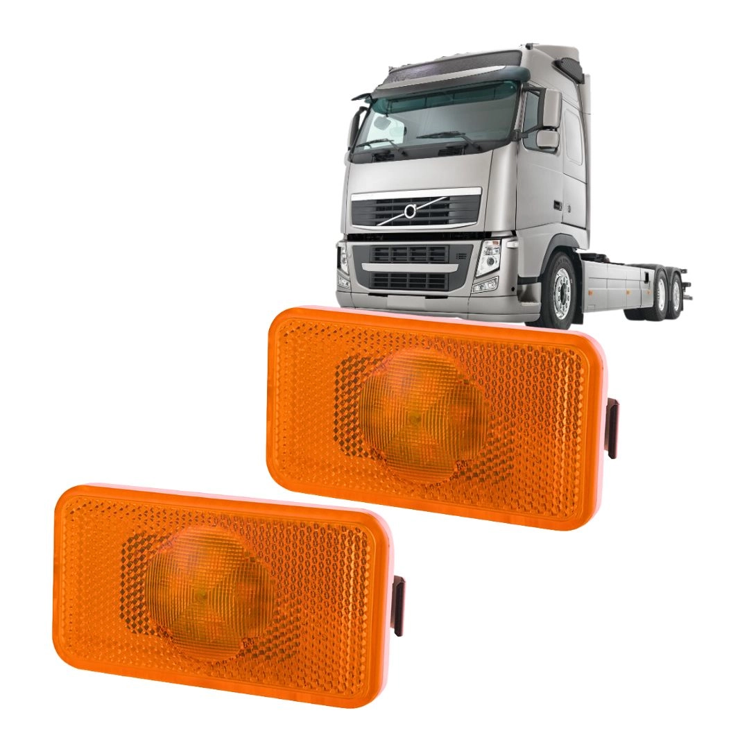 Par Lanterna Lateral Delimitadora Led Para Volvo FH 13 Par Lanterna Lateral Delimitadora Led Para Volvo FH 13