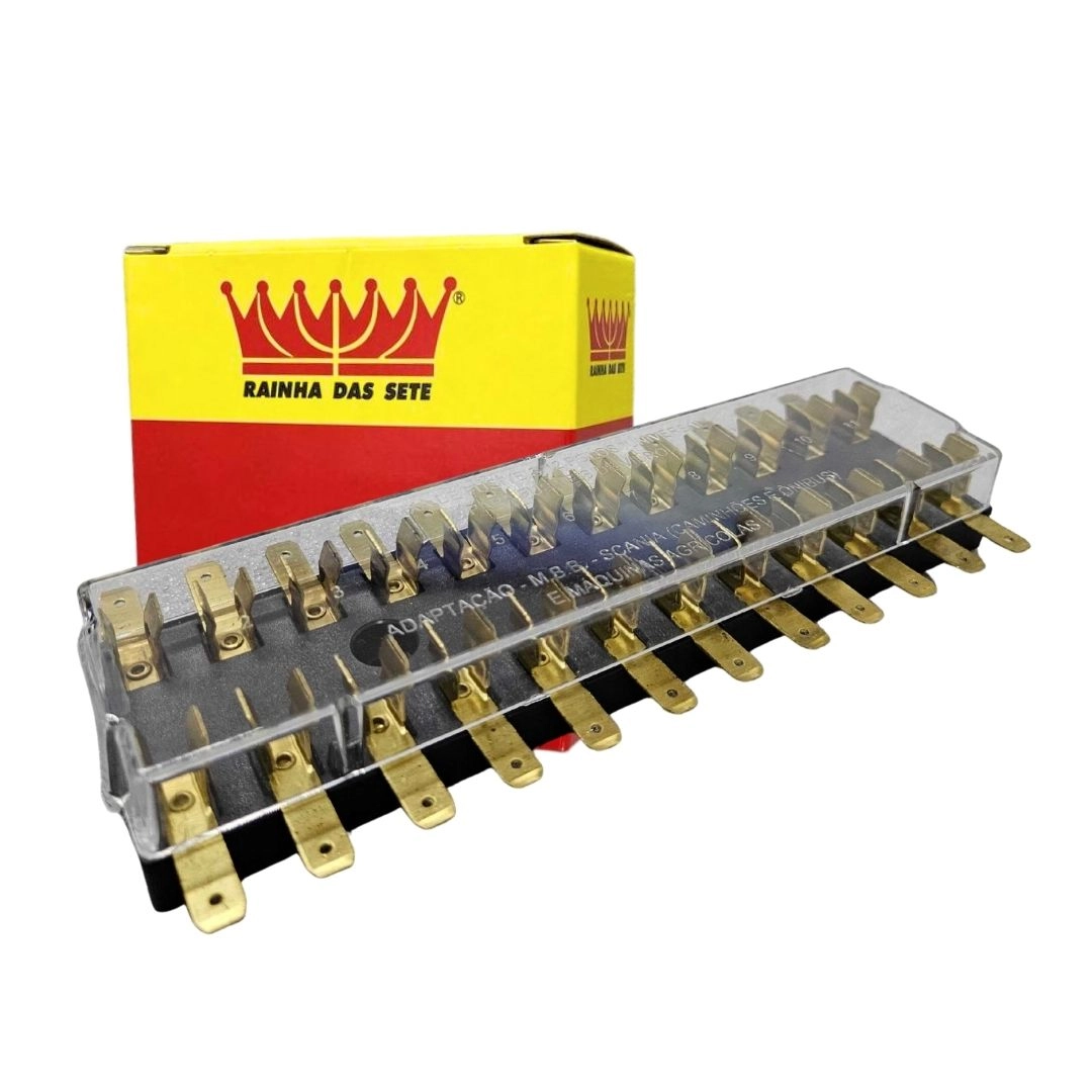 Caixa Fusível 12 Polos 4 Saidas Tipo Americano Para Scania