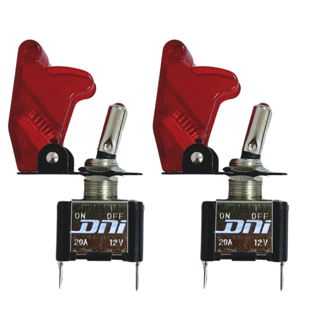 Kit 2 Chave Botão Liga Desliga 2 Posições 12v Vermelha LED