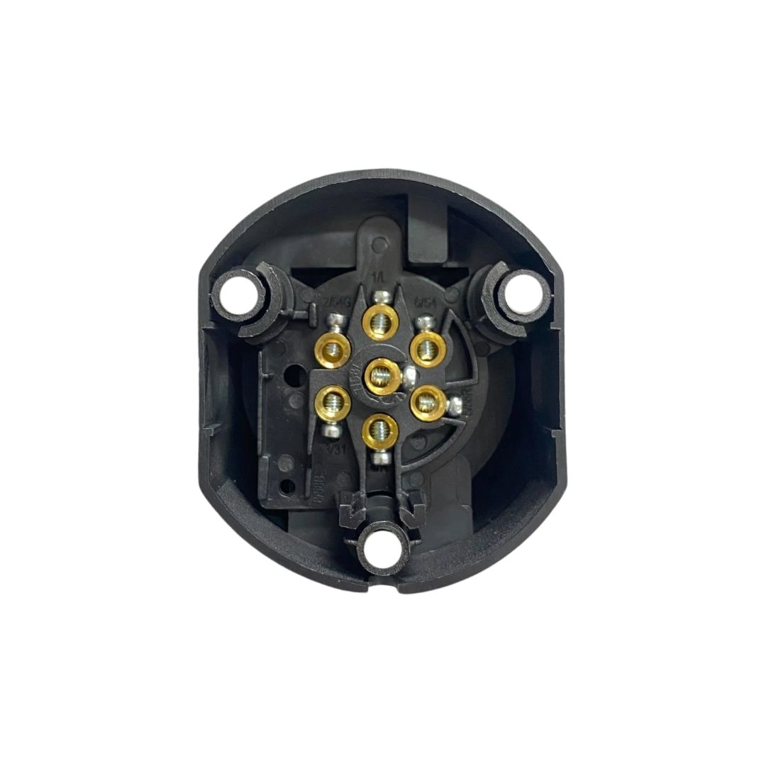 Tomada Elétrica Fêmea 6 Polos 12/24v Para Reboque Carretinha Alta resistência ISO 1724