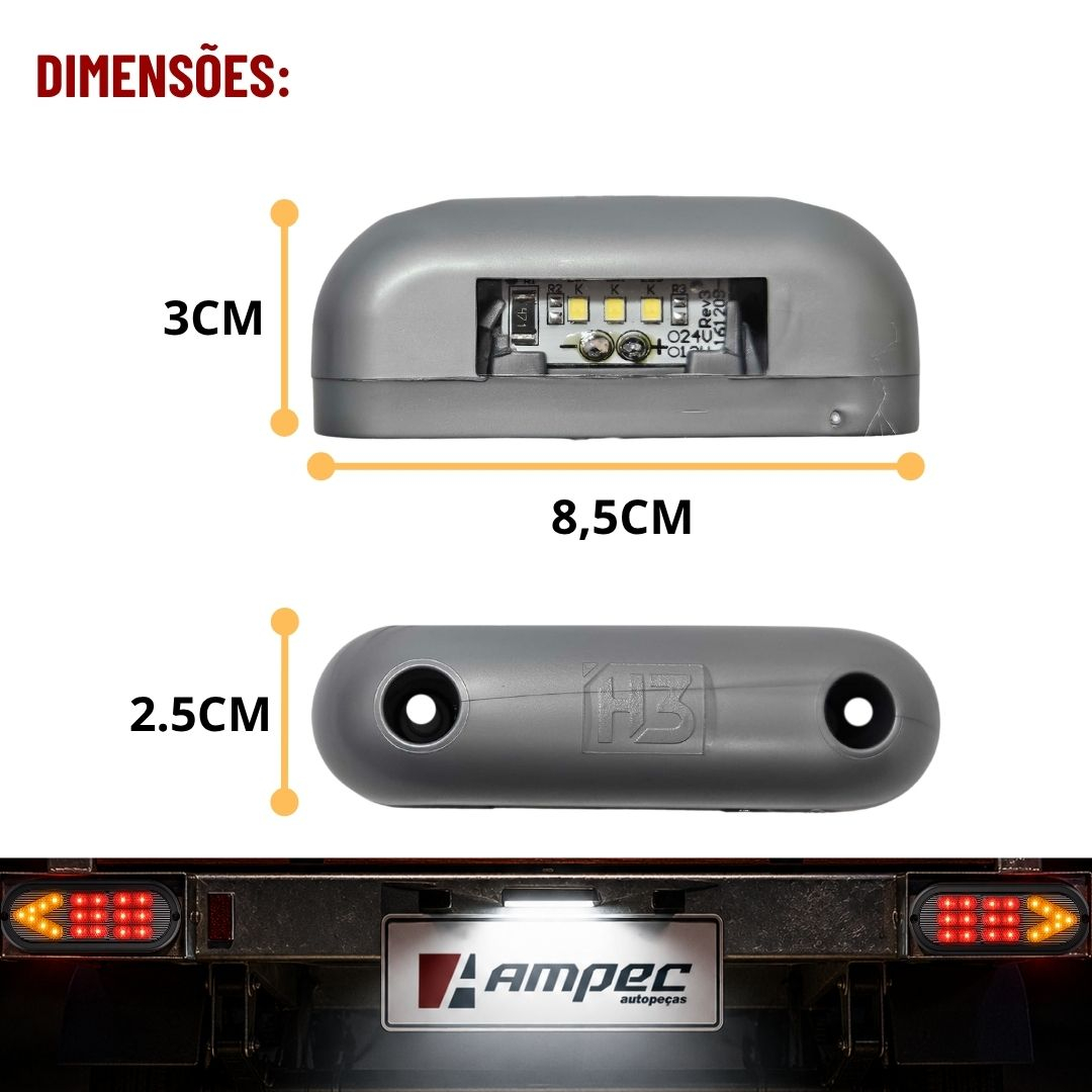 Kit 4 Lanterna Traseira 18 Led Com Luz De Placa Para Carretinha Reboque Trailer Lanterna Traseira Reboque Kit 4 Lanterna Traseira 18 Led Com Luz De Placa Para Carretinha Reboque Trailer Lanterna Traseira Reboque