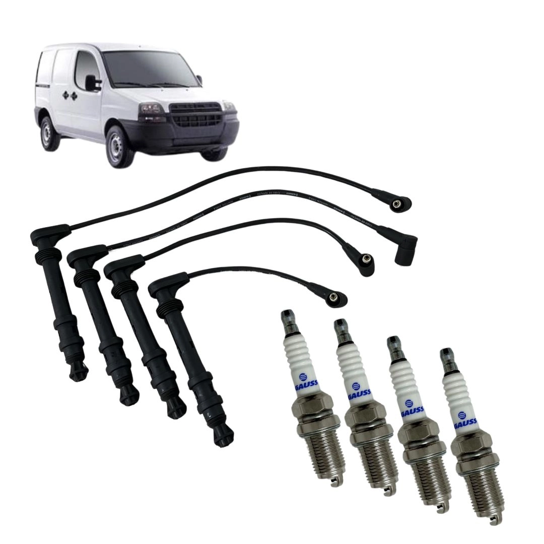 Conjunto Cabo E Vela De Ignição Para Doblo 1.6 2001 a 2003