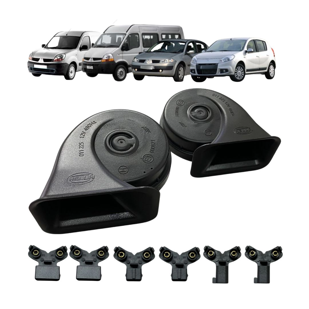 Par Buzina Caracol Para Kangoo Master Megane Sandero Hella