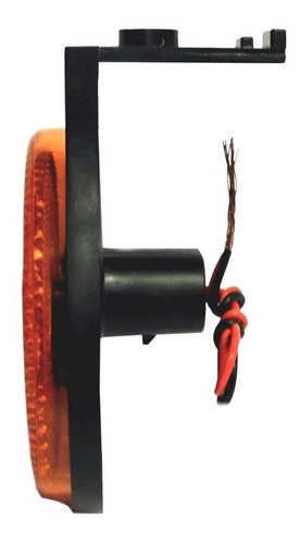 Kit 6 Lanternas Lateral Led Caminhão Carreta Com Suporte Amarela P