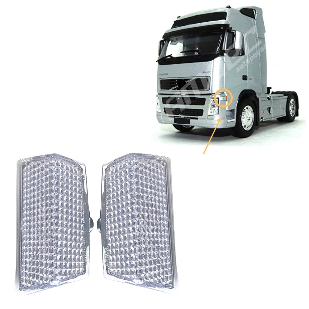 Par Lanterna Pisca Seta ParaVolvo FH FM 2004 Cristal Par Lanterna Pisca Seta ParaVolvo FH FM 2004 Cristal