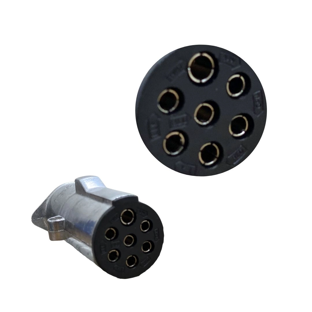 Tomada Elétrica Caminhão Carreta 7 Polos Macho Alumínio Tomada Elétrica Caminhão Carreta 7 Polos Macho Alumínio