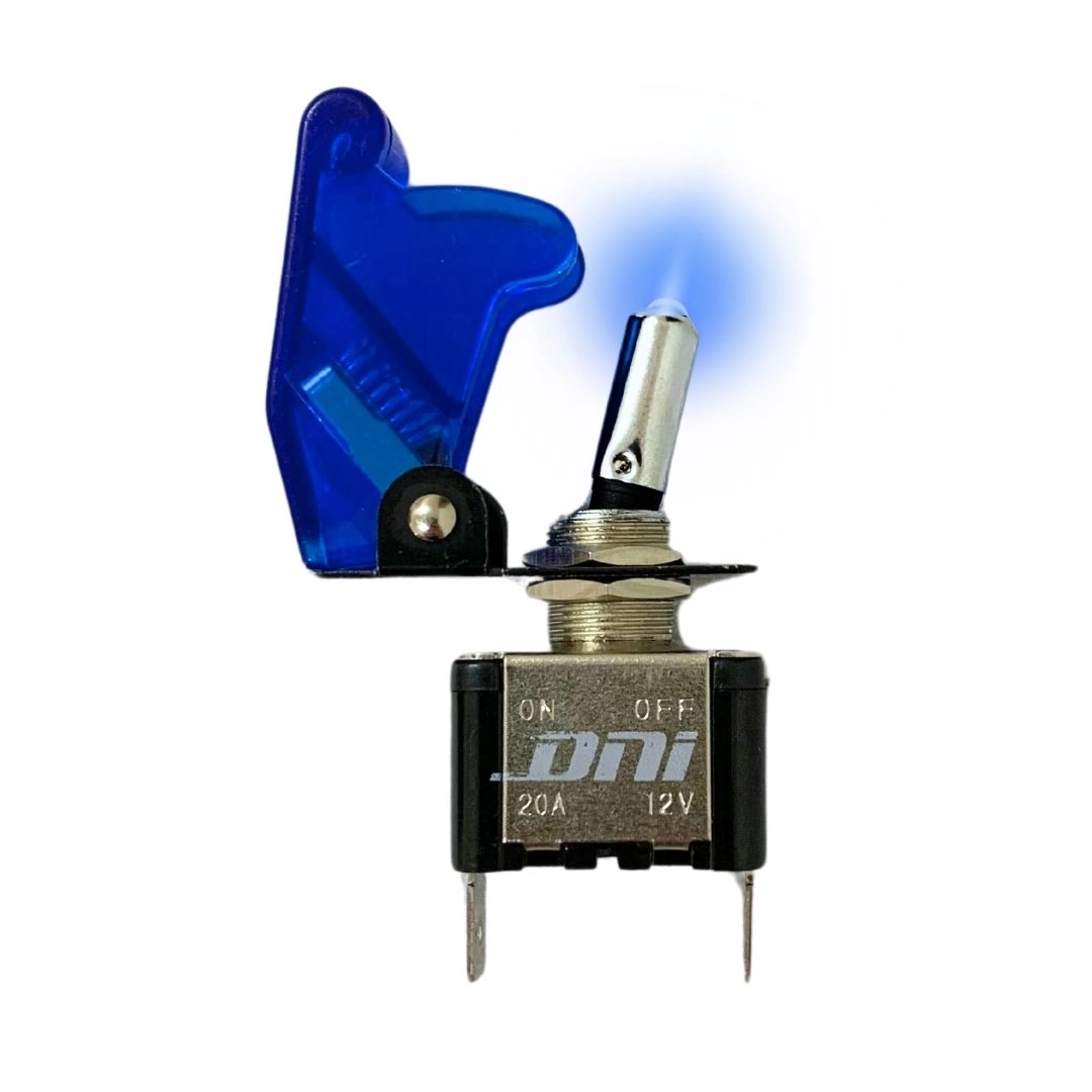 Chave Tipo Caça 2 Posições Botão Liga Desliga 12v LED Azul