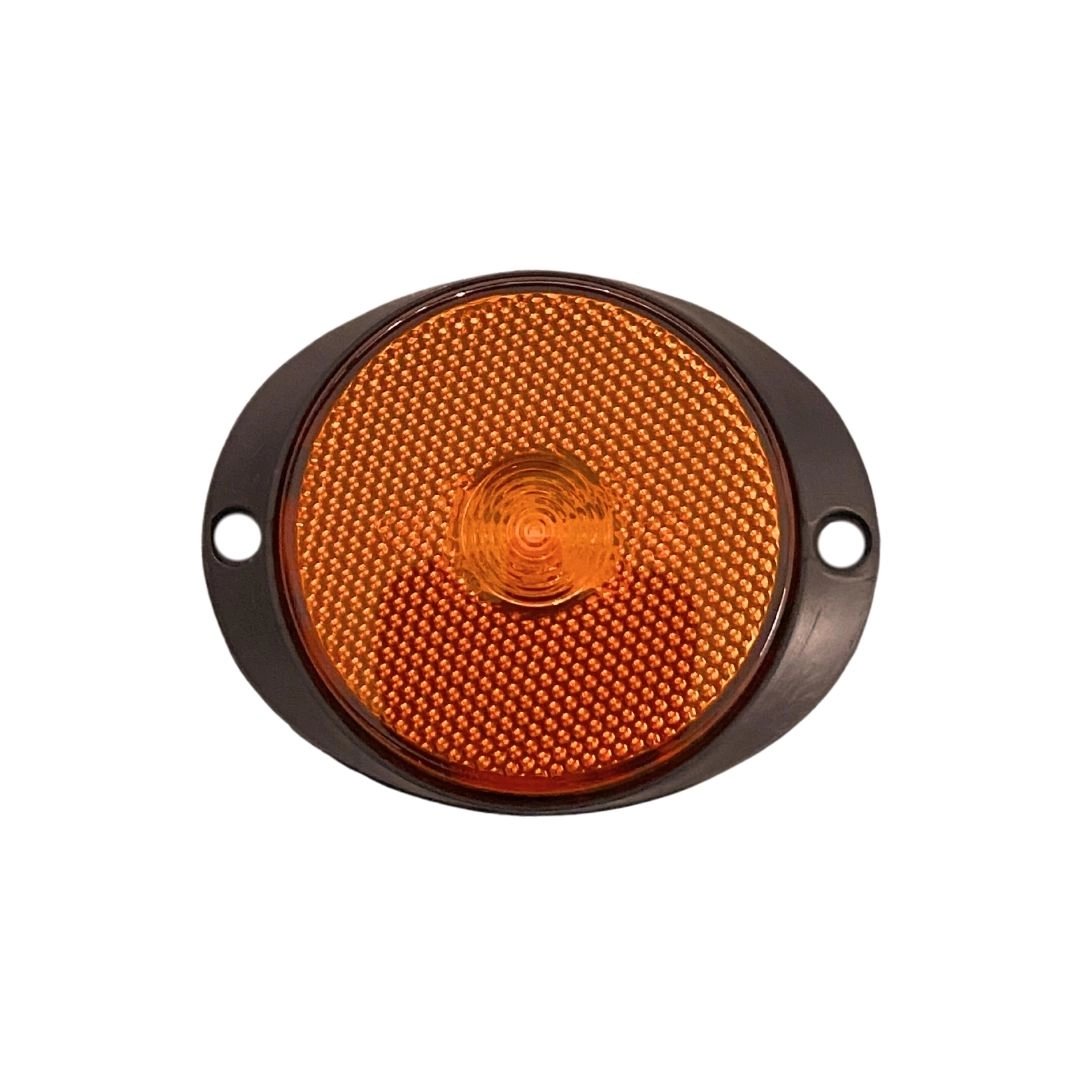 Lanterna Lateral Implemento P 65mm Com Suporte Frontal LED Amarela Para Carreta Caminhão Trailer Reboque 