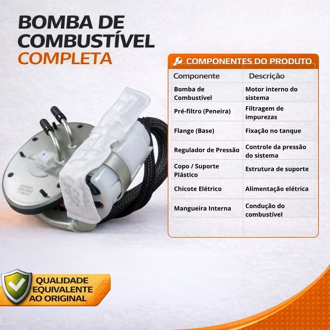 Bomba De Combustível Injeção Completa Para Honda XRE 300 2013 a 2023 90217550 Magnetron