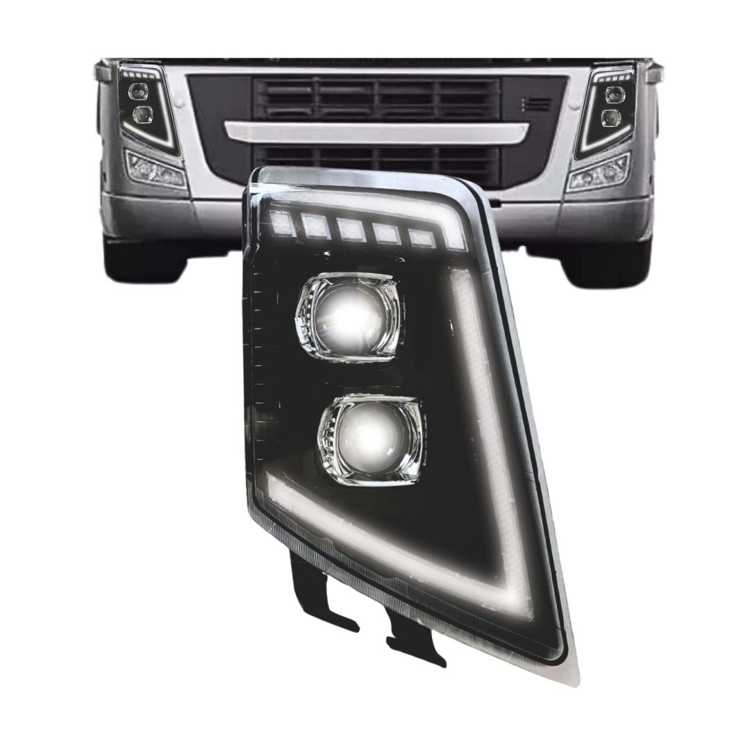 Farol Principal Dianteiro e DRL Full LED Para Volvo FM FH 2009 a 2014 Lado Direito 21035637 Farol Principal Dianteiro e DRL Full LED Para Volvo FM FH 2009 a 2014 Lado Direito 21035637