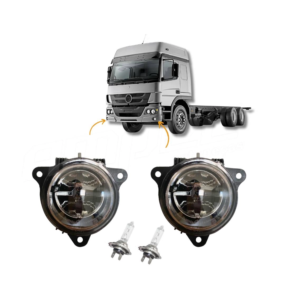 Kit Farol Auxiliar ParaMercedes Atego + Lâmpada H7 Kit Farol Auxiliar ParaMercedes Atego + Lâmpada H7