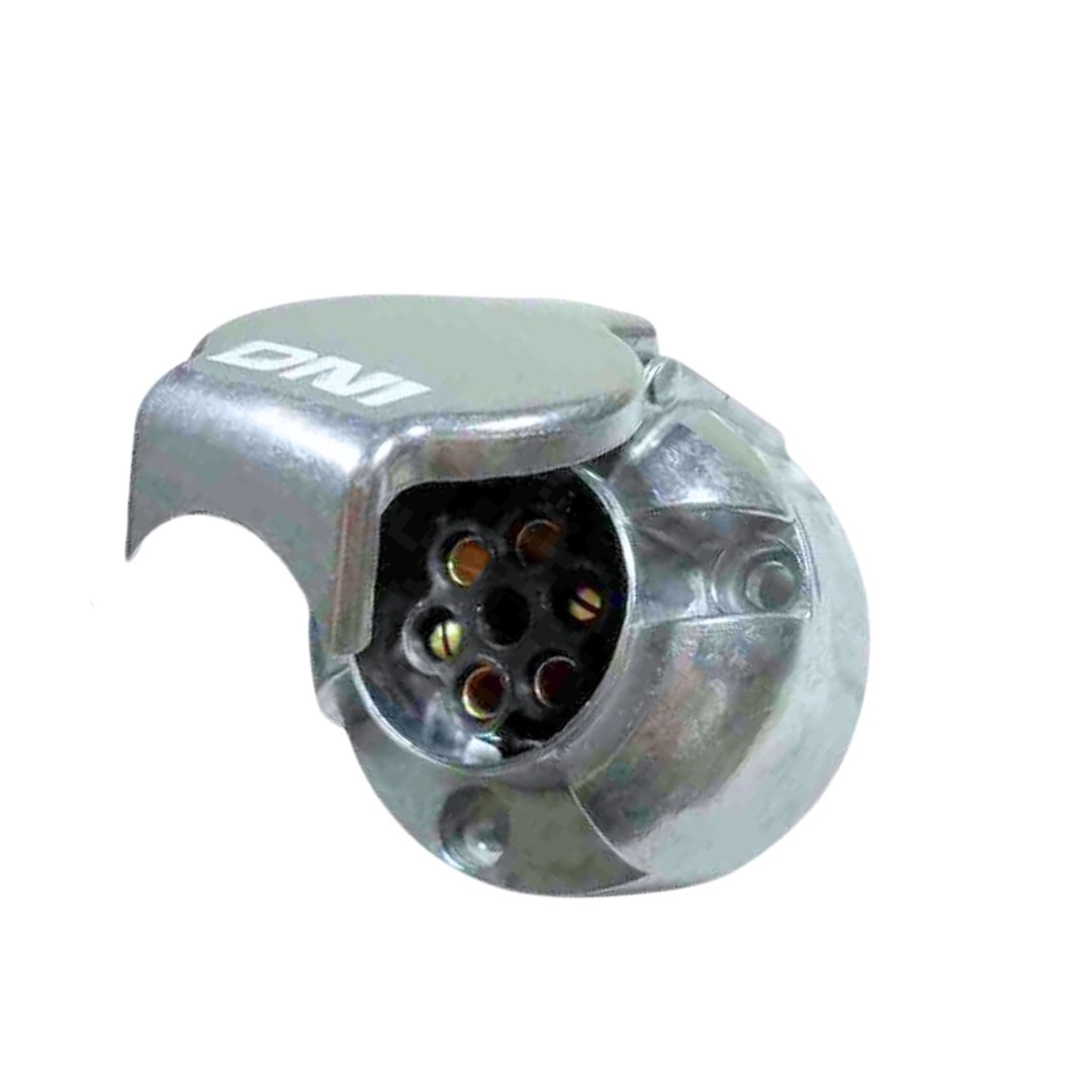 Tomada Elétrica Femea 6 Polos Alumínio Reboque Carretinha Tomada Elétrica Femea 6 Polos Alumínio Reboque Carretinha