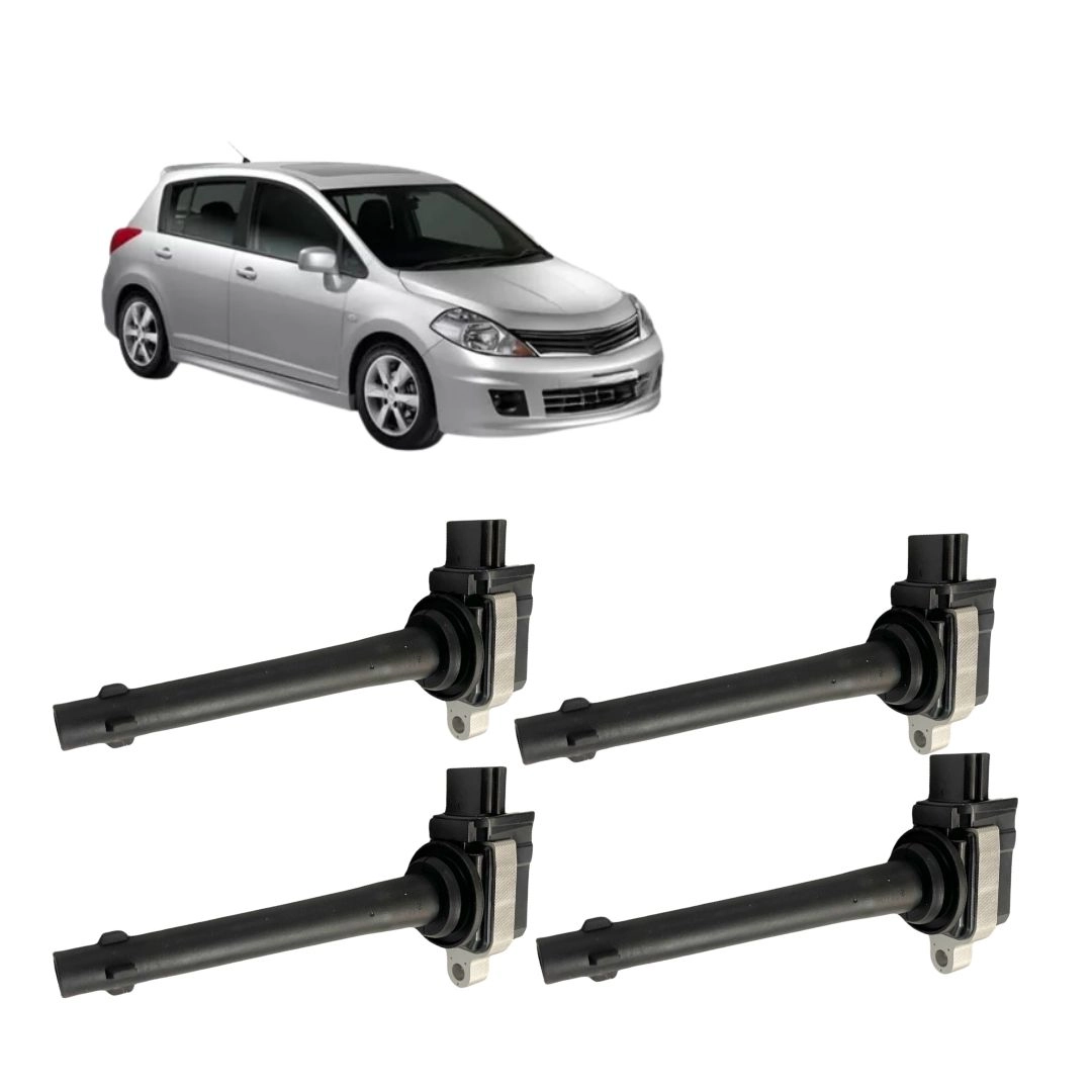 Kit 4 Bobina de Ignição Para Tiida 1.8 16v 2007 a 2009 Hella Kit 4 Bobina de Ignição Para Tiida 1.8 16v 2007 a 2009 Hella