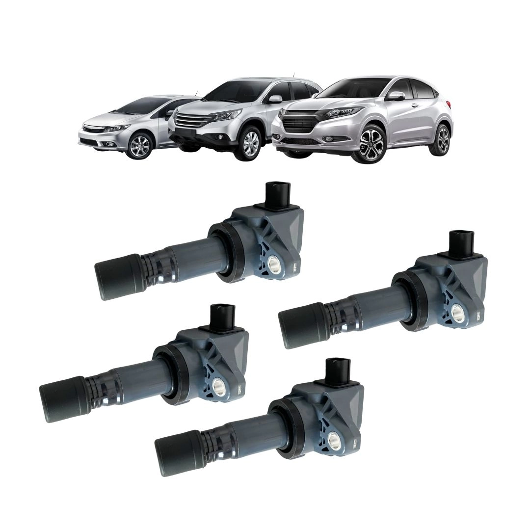 Kit 4 Bobina Ignição Para Civic 1.8 2.0 CR-V 2.0 HR-V Hella