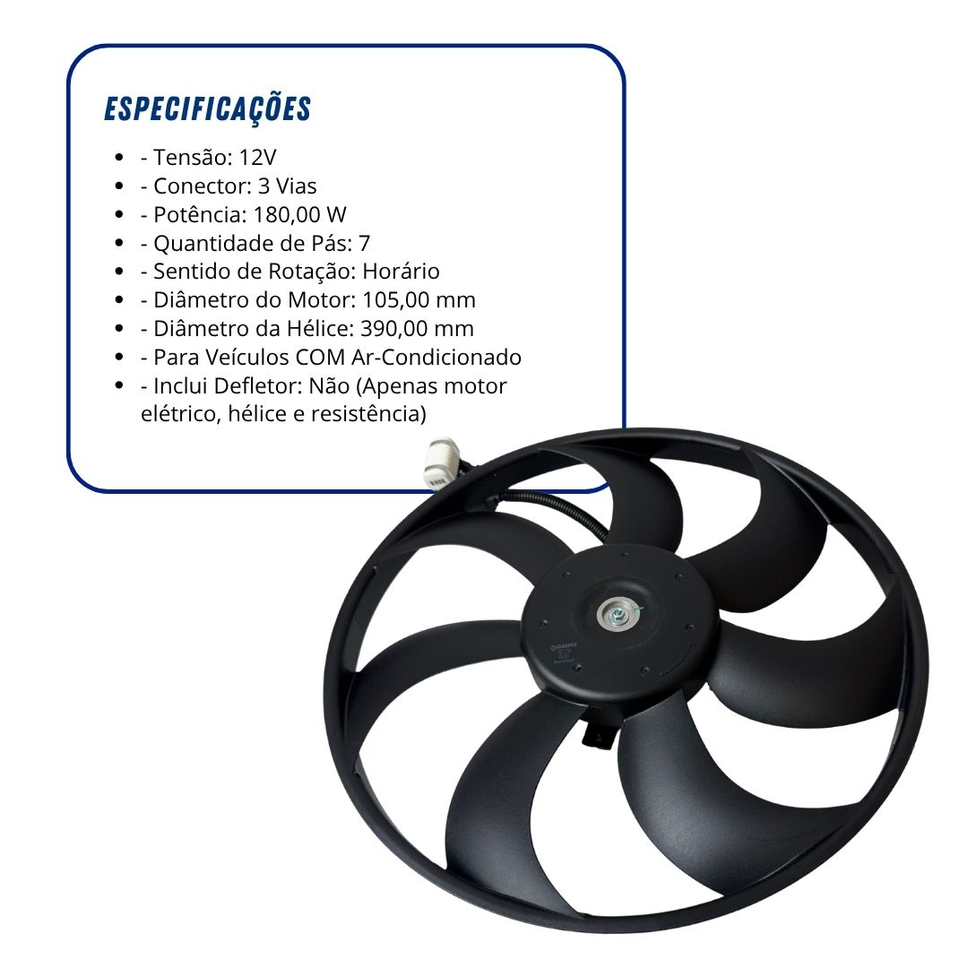 Eletroventilador Ventoinha do Radiador 12V 180W 3 Vias Com Resistência Para Hyundai HB20 HB20S 1.0 1.6 e Veloster 1.6 Gauss Eletroventilador Ventoinha do Radiador 12V 180W 3 Vias Com Resistência Para Hyundai HB20 HB20S 1.0 1.6 e Veloster 1.6 Gauss