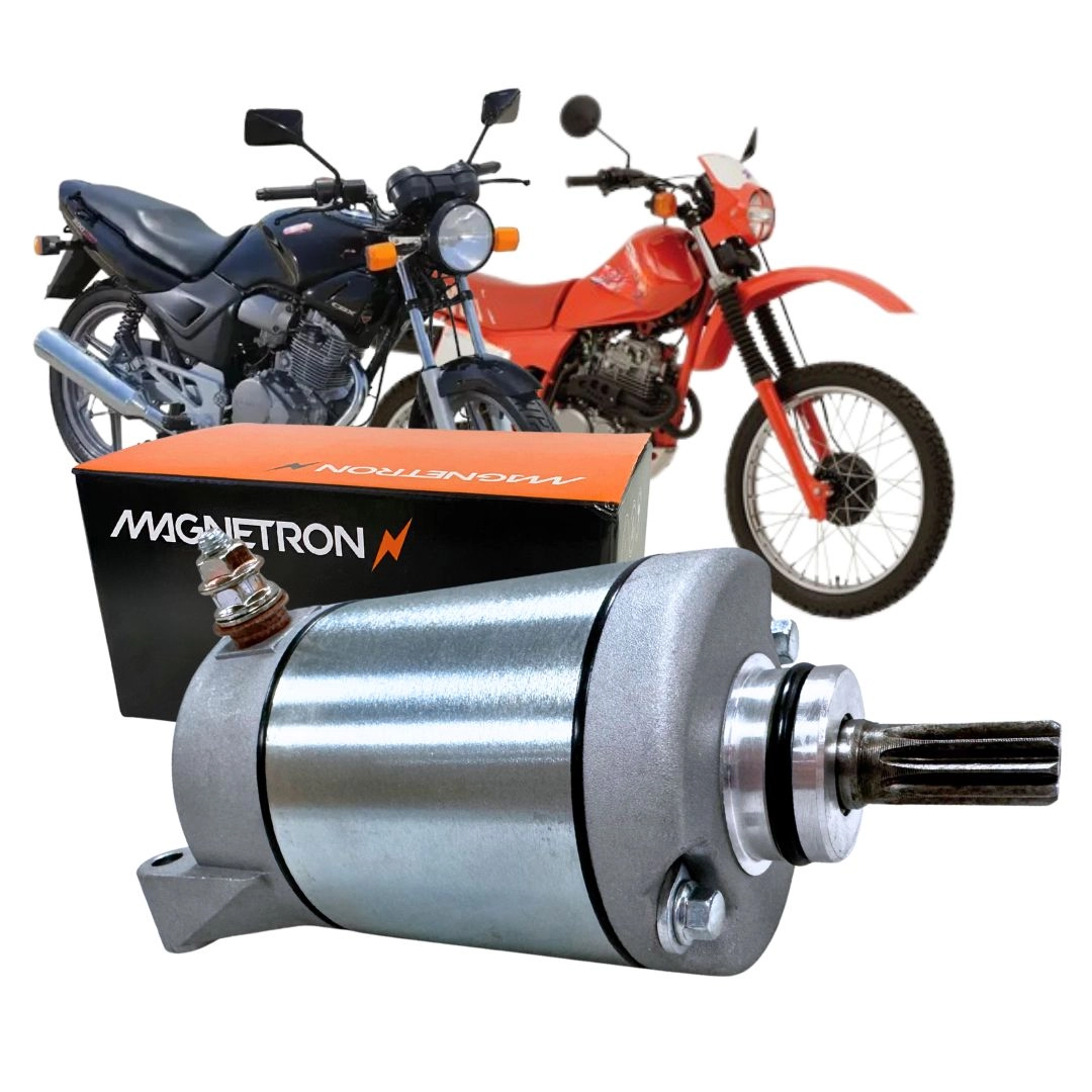 Motor de Arranque Partida 9 Dentes 12v Para Honda Cbx 200 Strada Nx 200 Xr 200 NRX Bros 125 Bros 150 CG 125 Magnetron Motor de Arranque Partida 9 Dentes 12v Para Honda Cbx 200 Strada Nx 200 Xr 200 NRX Bros 125 Bros 150 CG 125 Magnetron