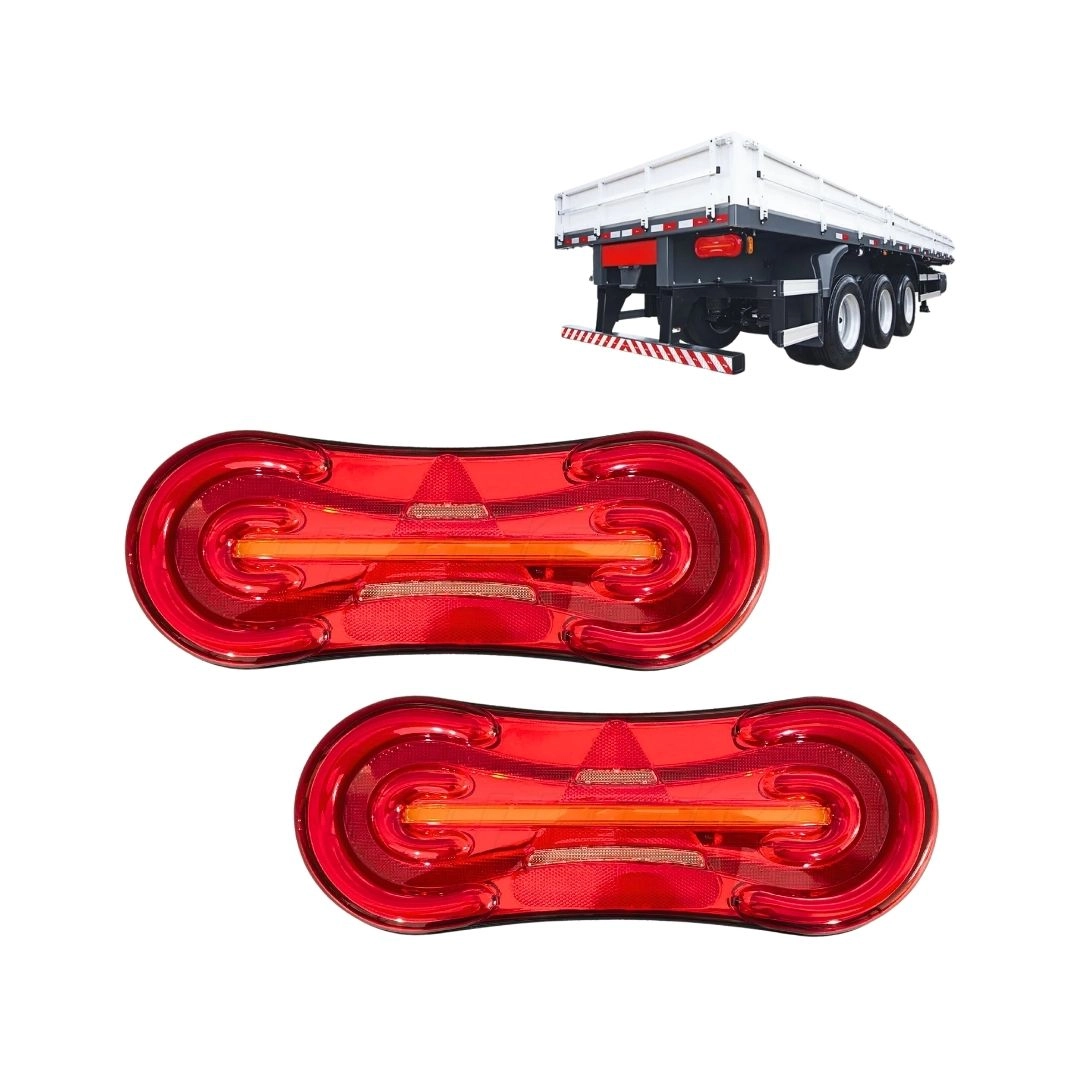 Par Lanterna Traseira Carreta Compativel Facchini 19 LED 24V Par Lanterna Traseira Carreta Compativel Facchini 19 LED 24V