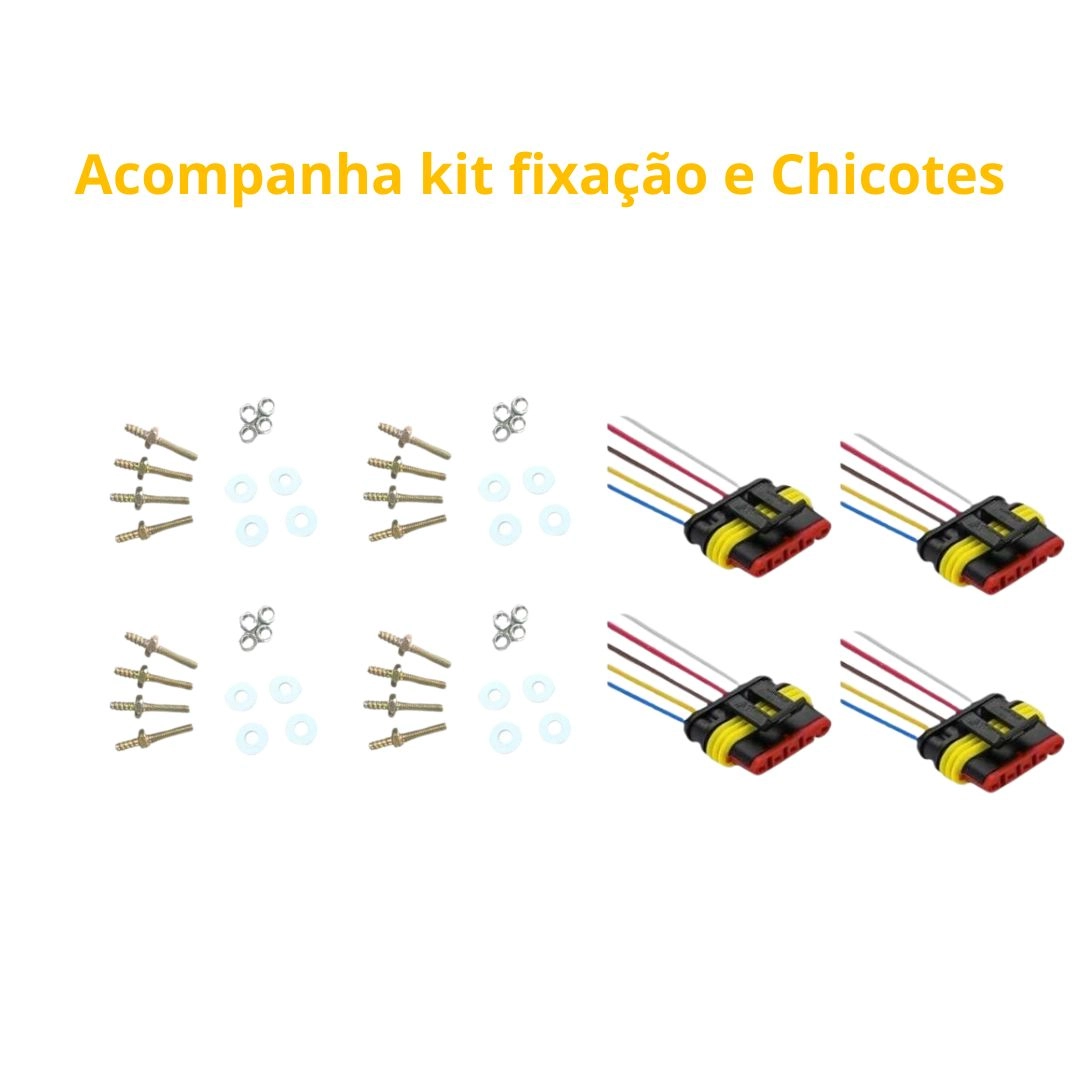 Kit 2 Pares Lanternas Carreta Randon Full Led 13 + Chicotes Kit 2 Pares Lanternas Carreta Randon Full Led 13 + Chicotes