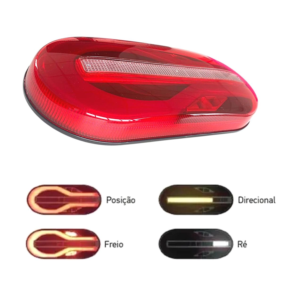 Kit Lanterna Traseira LED 24V Carreta Randon Módulo R RED Kit Lanterna Traseira LED 24V Carreta Randon Módulo R RED