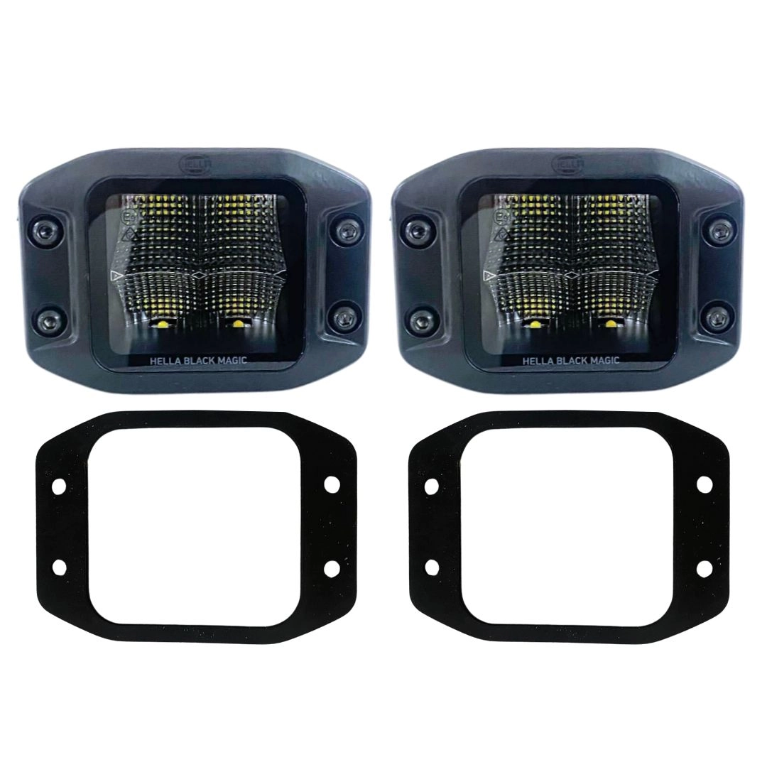 Par Farol Milha Auxiliar LED Parachoque Embutir Bivolt 12/24v Universal Hella 1FA358176831