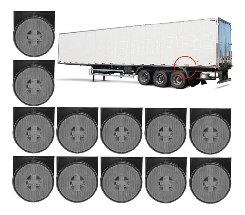 Kit 12 Lanternas Lateral Led Caminhão Carreta Com Suporte Cristal G Kit 12 Lanternas Lateral Led Caminhão Carreta Com Suporte Cristal G