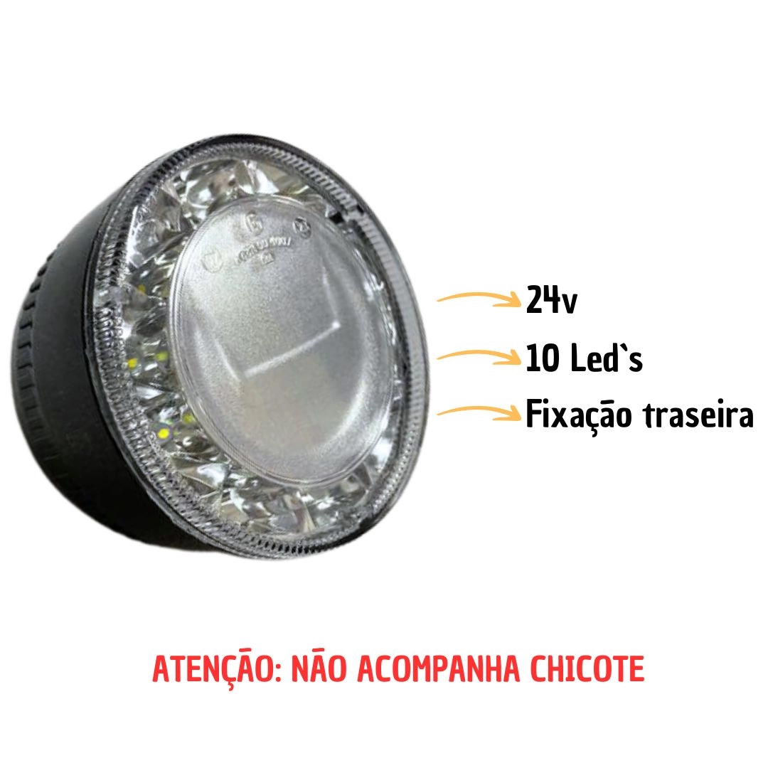 Farol Auxiliar Milha DRL LED 24v Para Mercedes Benz Accelo Após 2023 Sinal Sul A9798200356