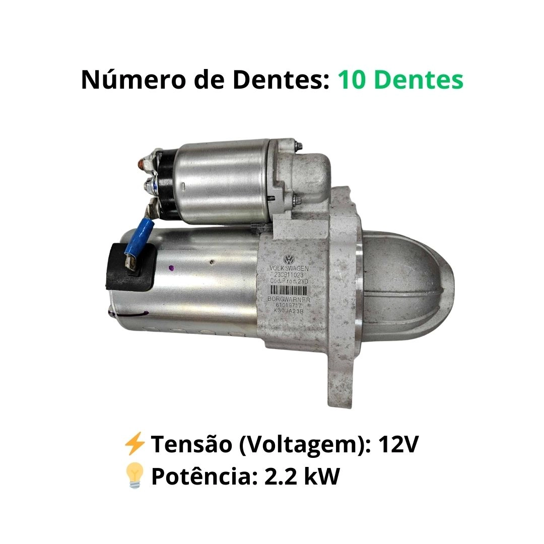 Motor Partida Arranque 12v Para Vw Delivery 6170 Delivery Express 3.0 Após 2022 61032162 23C911023