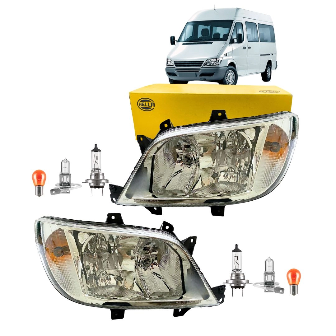 Par Farol Para Sprinter 414 NGT 416 CDI 1995 a 2006 Hella Par Farol Para Sprinter 414 NGT 416 CDI 1995 a 2006 Hella