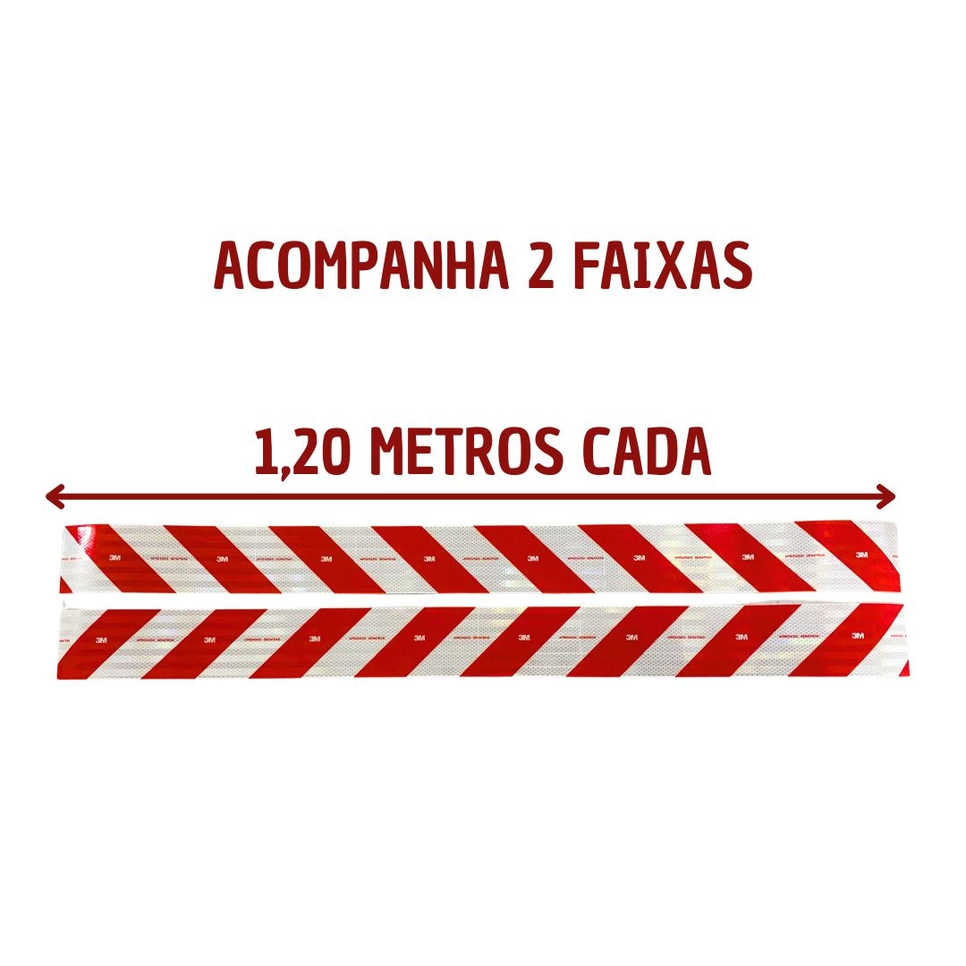 Faixa Refletiva 3M Original Caminhao Parachoque 2,40 Metros
