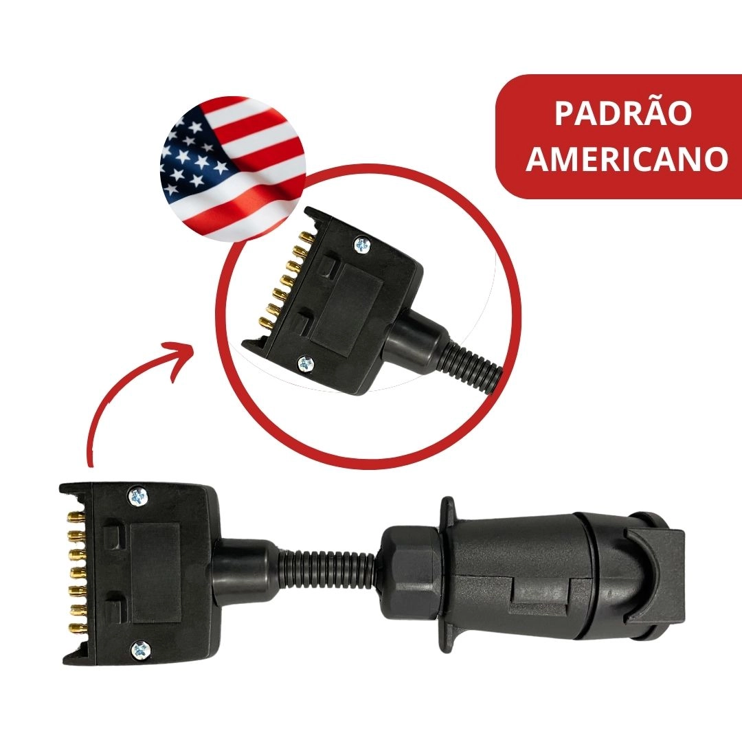 Adaptador Tomada Carretinha 7 Pinos Para Ranger após 2024