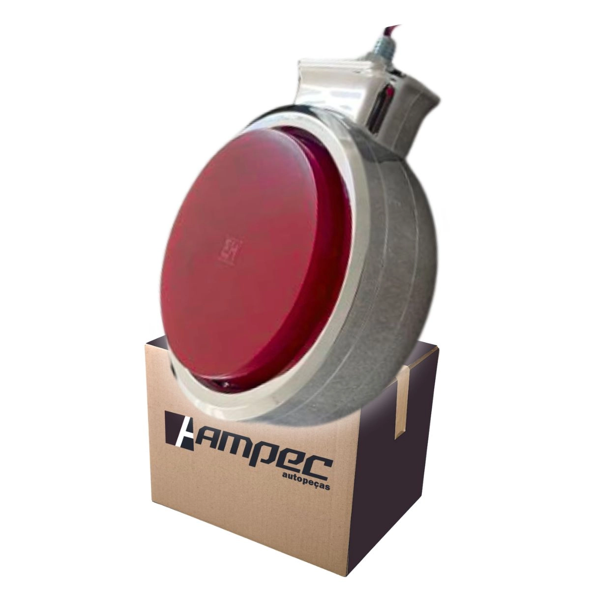 Lanterna Bojuda Foguinho Maria LED Cromada Bivolt Vermelha Lanterna Bojuda Foguinho Maria LED Cromada Bivolt Vermelha