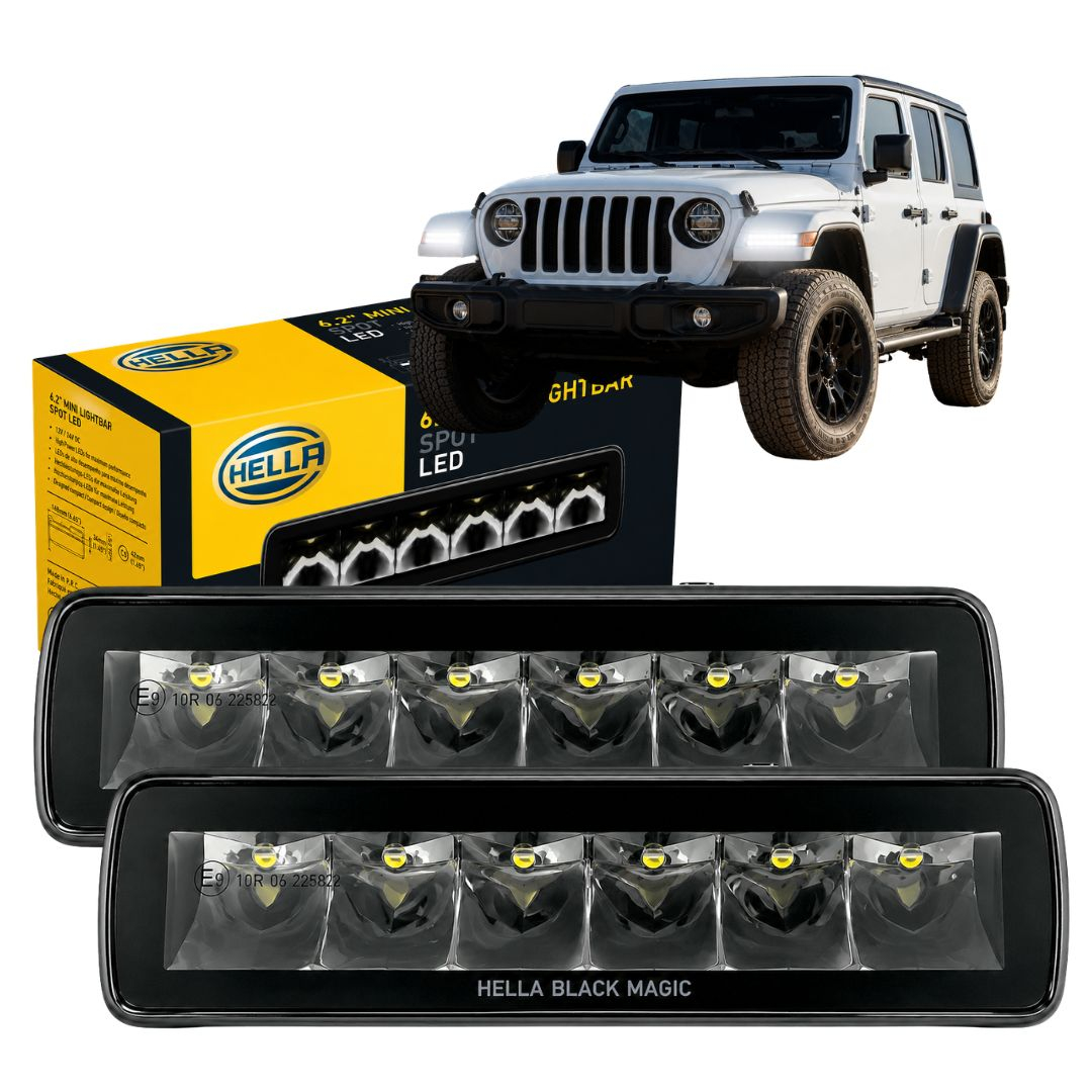 Par Farol Auxiliar Barra Led Longo Alcance Black Magic Spot Quadriciclo Jeep Utv Hella 1FB358176211 Par Farol Auxiliar Barra Led Longo Alcance Black Magic Spot Quadriciclo Jeep Utv Hella 1FB358176211