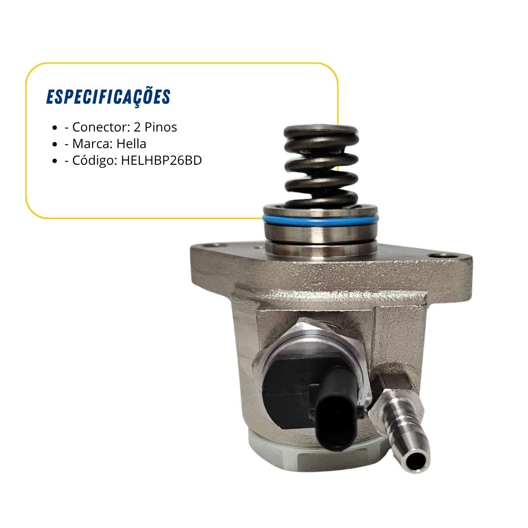 Bomba Alta Pressão Combustível 2 Vias Para Audi A1 1.4 Audi A3 1.4 Audi Q3 1.4 EA211 TFSI Hella 04E127026AA Bomba Alta Pressão Combustível 2 Vias Para Audi A1 1.4 Audi A3 1.4 Audi Q3 1.4 EA211 TFSI Hella 04E127026AA