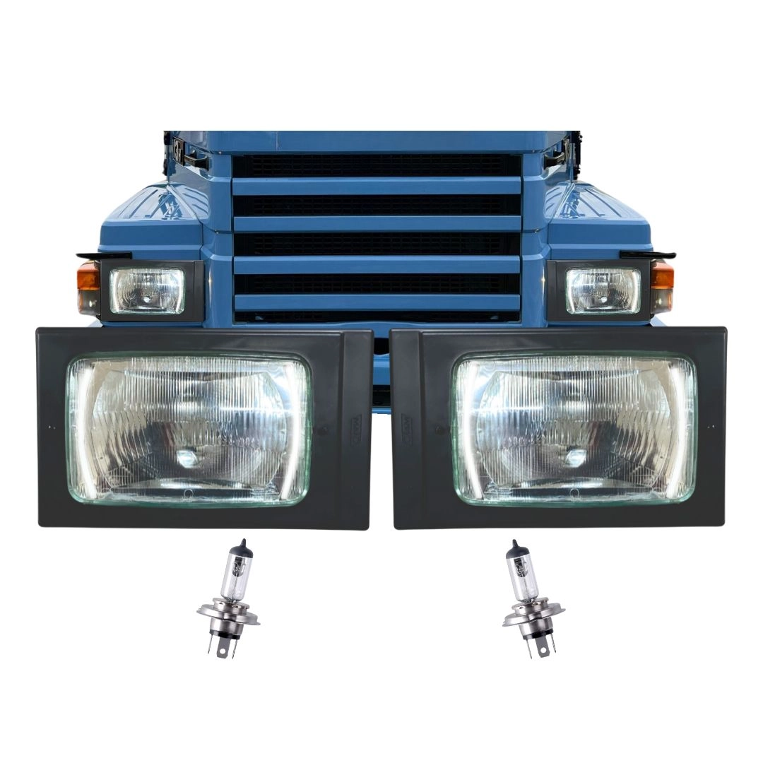 Kit Par Farol DRL LED Para Scania 112 113 + Lâmpadas Kit Par Farol DRL LED Para Scania 112 113 + Lâmpadas
