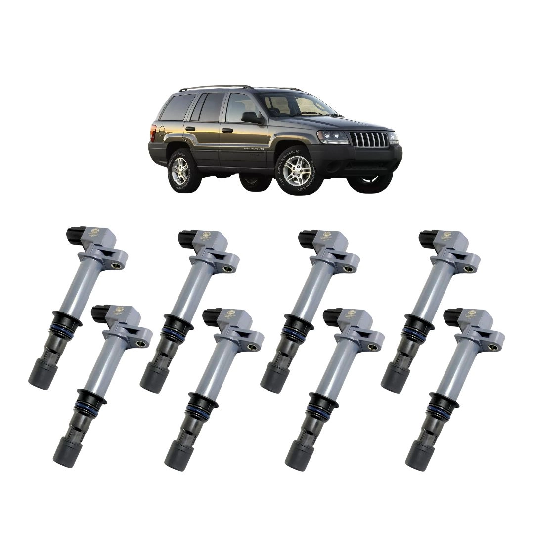 Kit 8 Bobina Ignição Para Grand Cherokee Gasolina 4.7 Hella