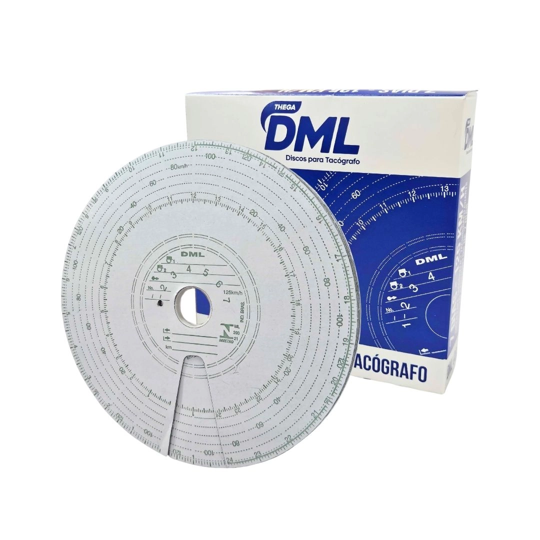 Disco De Tacógrafo VDO Semanal 125Km/h Caixa Com 10 Conjuntos de 7 Discos Diagrama Semanais DML