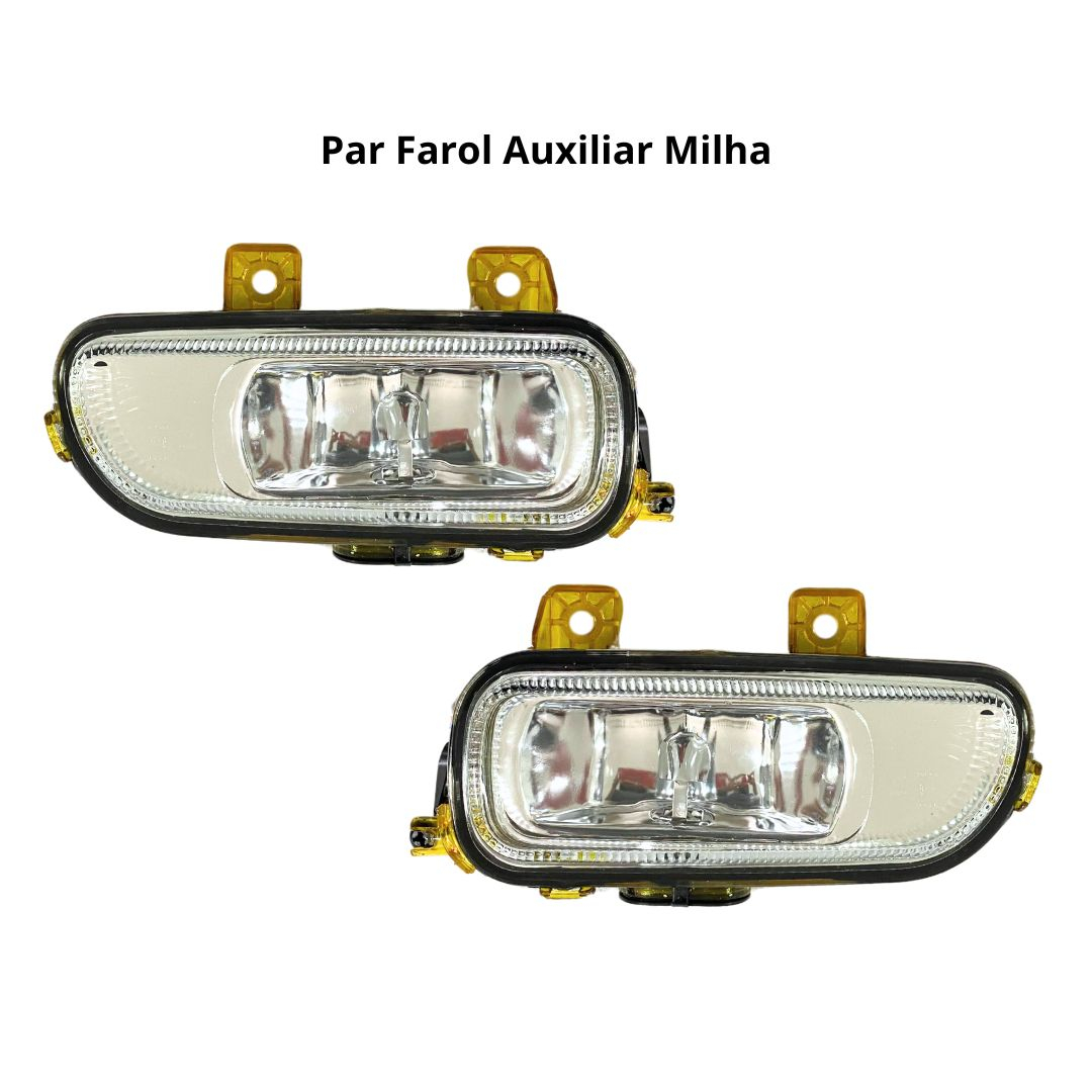 Par Farol Auxiliar Milha Para Mercedes Benz Axor 2006 a 2022 Autolux 9408200156 9408200056
