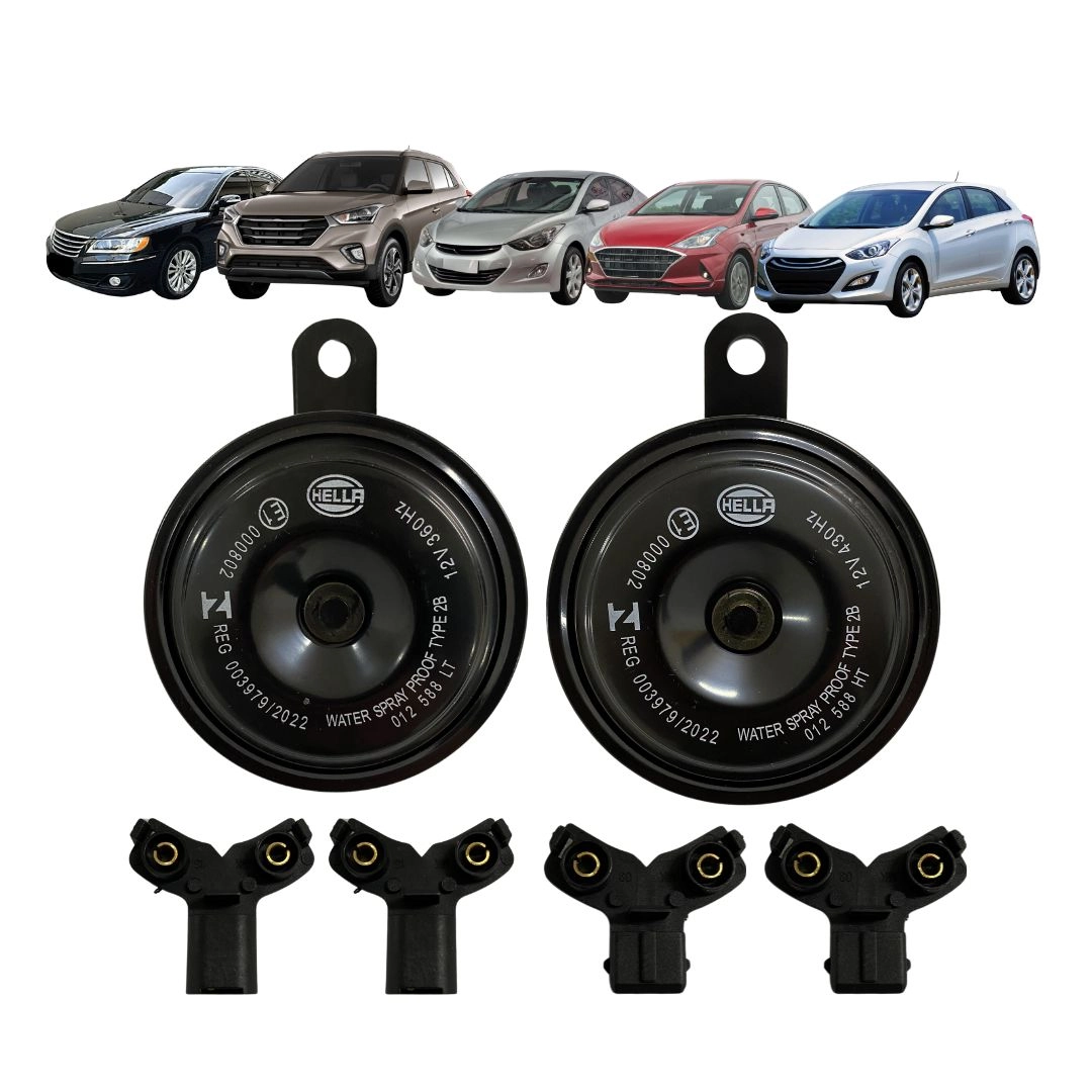 Par Buzina Disco Paquerinha 12v Para Azera 3.0 Creta 2.0 Elantra 1.6 HB20 1.0 I30 1.6 3AM012588401