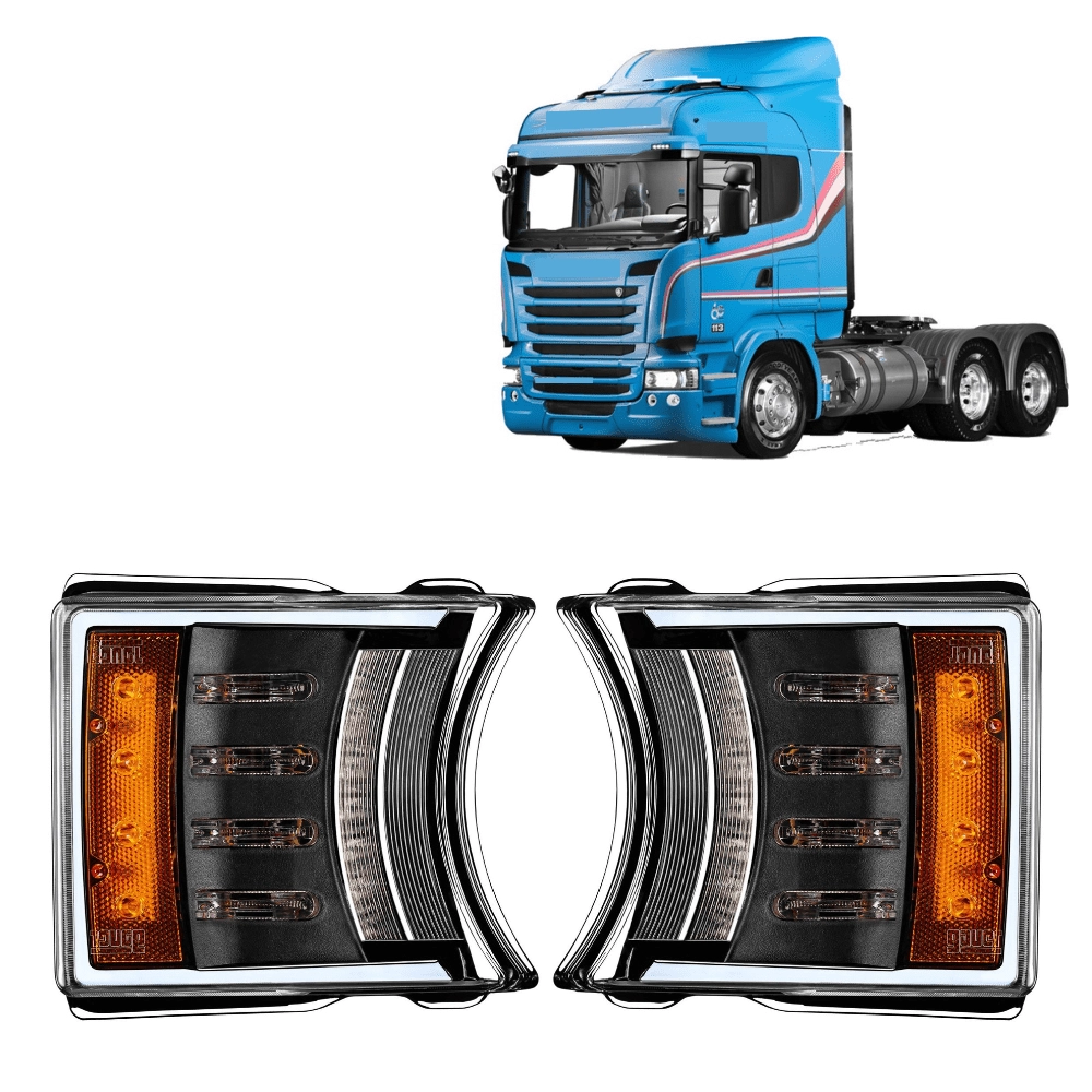 Par Lanterna Pisca ParaScania Serie 5 S4 S5 FULL Led