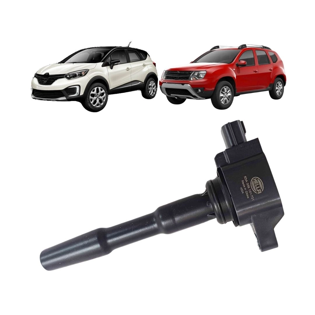 Bobina de Ignição Para Renault Duster Captur 1.6 Flex Hella