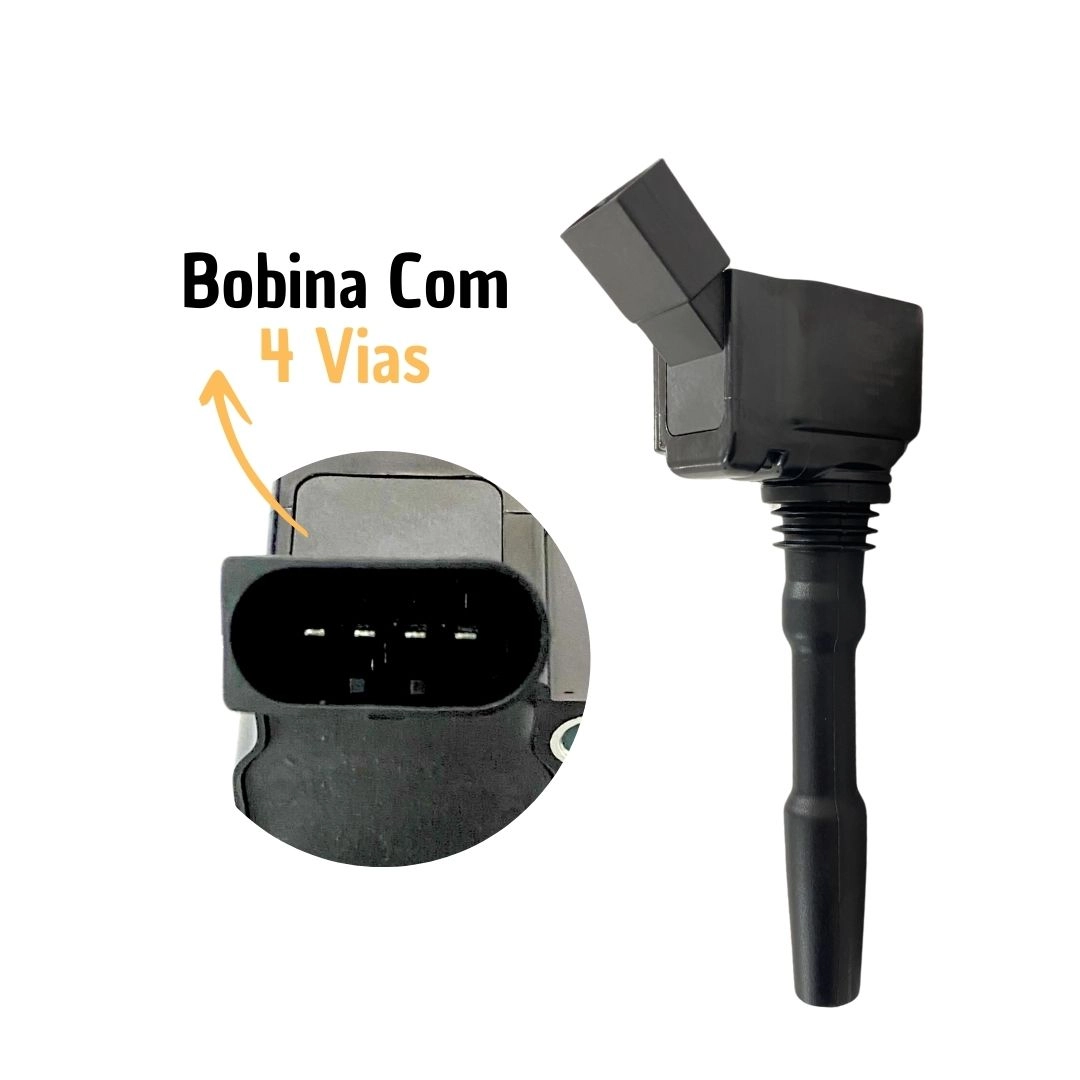 Bobina de Ignição Tipo Caneta Para Audi A1 A3 A4 A5 A6 Q5 Q8 Hella 06H905110D