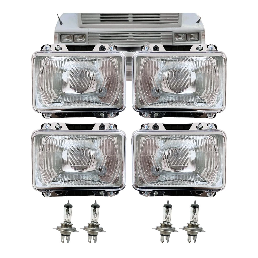 Kit 4 Farol ParaMb Mercedes Bicudo + Lâmpada 12v Nino