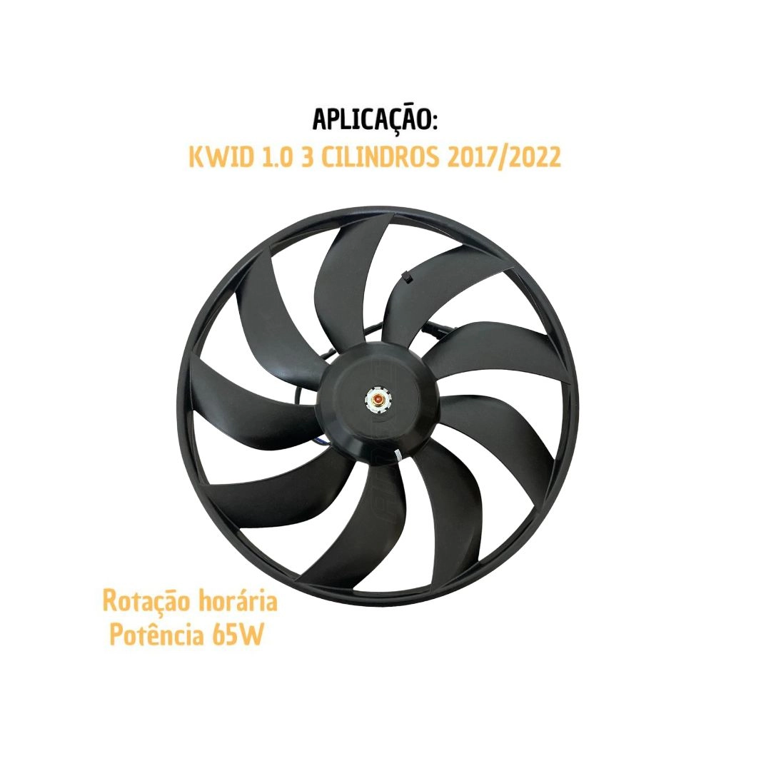 Ventoinha Radiador Renault Kwid 1.0 2017 até 2022 Com Ar