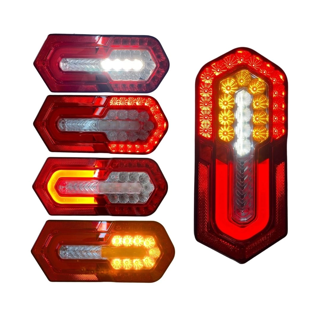 Lanterna Traseira 24v LED Universal Implementos Posição Freio Ré Pisca Sequencial Sinal Sul 223724 