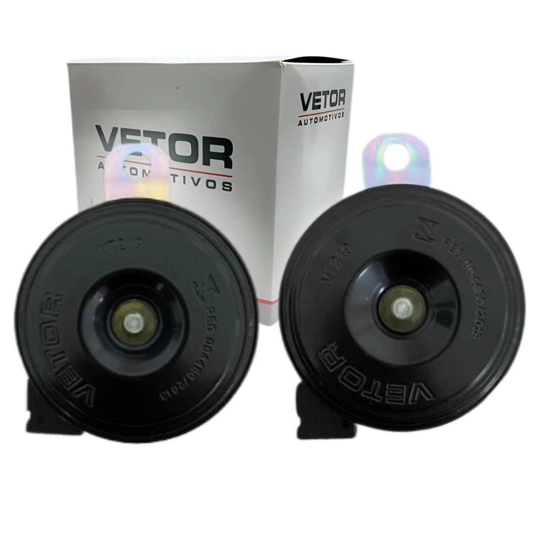 Buzina Dupla Tipo Disco Para Toyota Hilux Todos Modelos Com Conector e Suporte Original Vetor 430dB