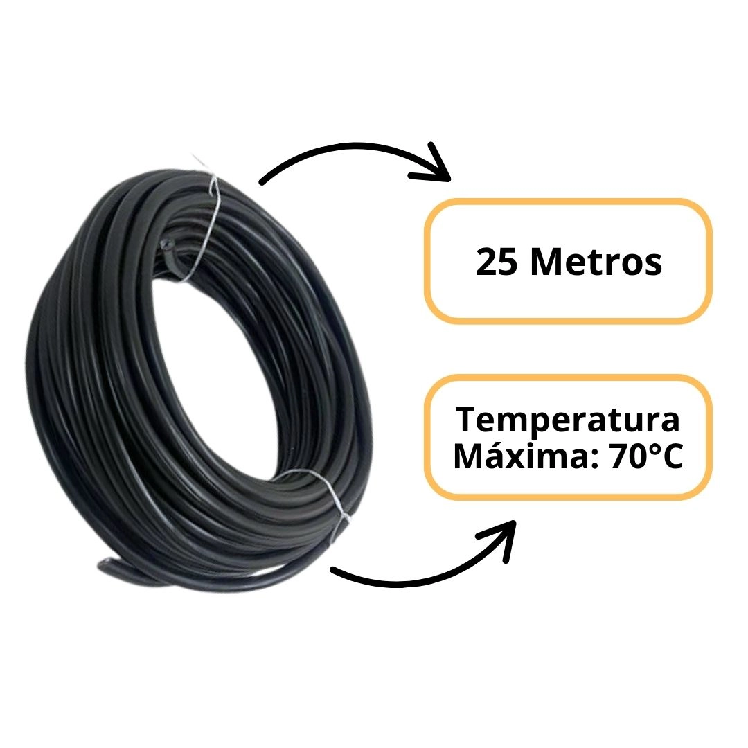 Fio Cabo PP Flexivel 7 Vias Liga de Cobre Rolo Com 25 Metros Cabo PP 7 Fios Cabo PP Instalação Automotiva Fio Cabo PP Flexivel 7 Vias Liga de Cobre Rolo Com 25 Metros Cabo PP 7 Fios Cabo PP Instalação Automotiva