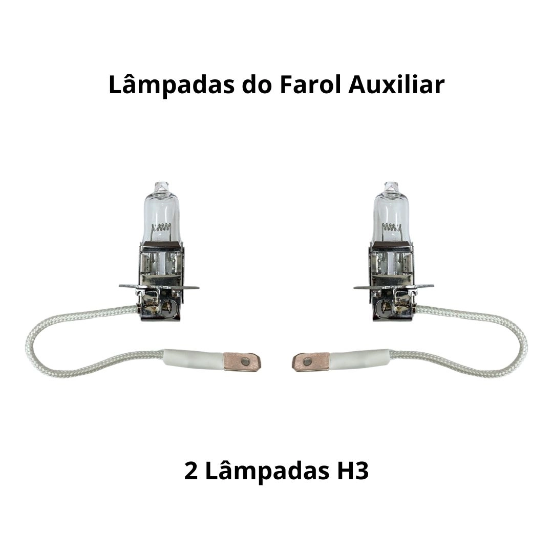 Par Farol Auxiliar Para MB Axor Após 2005 H3 LD/LE Par Farol Auxiliar Para MB Axor Após 2005 H3 LD/LE